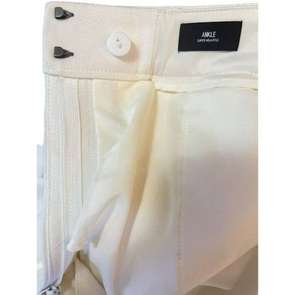 EXPRESS Light Beiges Women’s Pants Ankle Super HighRise Belted Size 4 NWT - Picture 13 of 16
